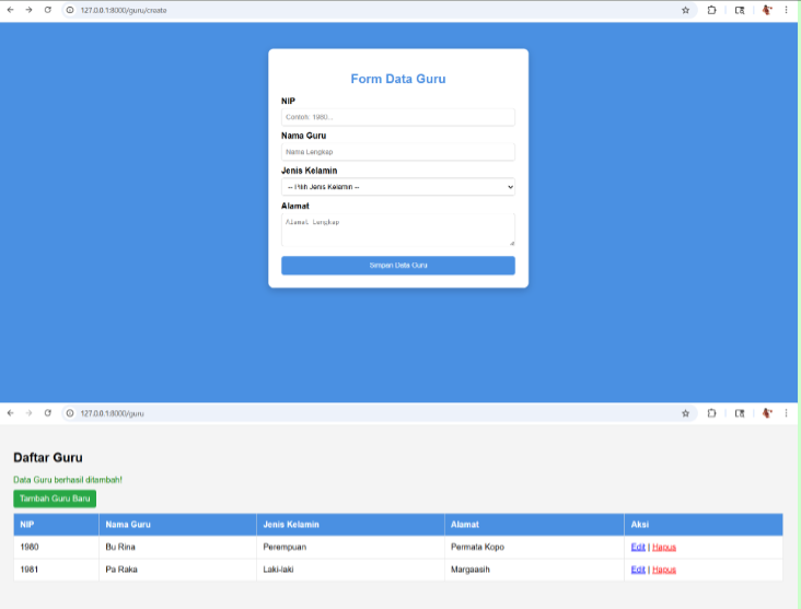 Struktur Tabel phpMyAdmin